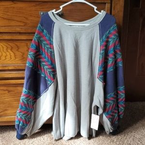 Free People Southwestern Sea combo Top